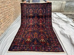 5 x 8’5 Vintage Afghan Hand-Knotted Baluchi Tribal Floral Wool Rug Soft Pile Rug