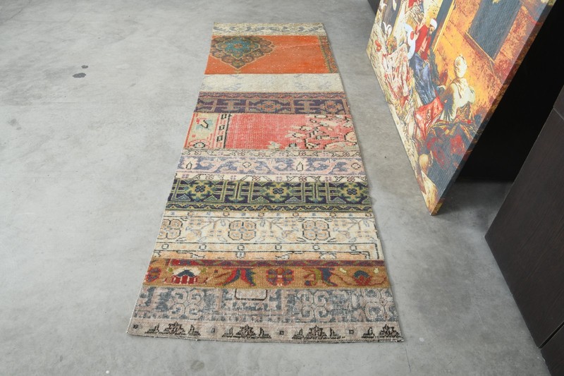 2x7 runner rug handmade vintage turkish rug runner oushak oriental carpet,196 gallery
