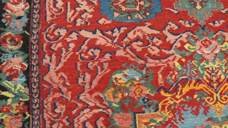 Antique Karabagh/Caucasian Soumak/kilim Rug, 5'1" x 6'4" C-1880 #16562 gallery