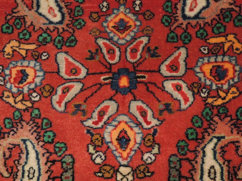 27" x 31" Handmade Square Sarouk Wool Rug gallery