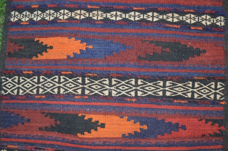 250 X 60 cm COLLECTORS' ITEM Vintage Aimaki Natural Vegetable Dye Maldari Runner gallery
