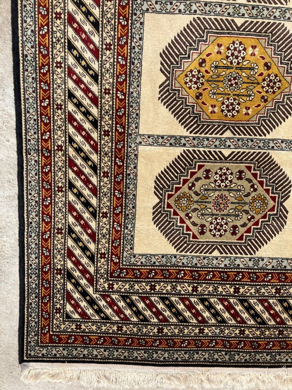 Vintage Hand-knotted Traditional Bokhara Oriental Wool Rug Carpet 293x195 cm gallery
