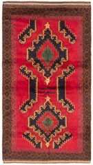 Vintage Hand-Knotted Area Rug 3’7″ x 6’5″ Traditional Oriental Wool Carpet
