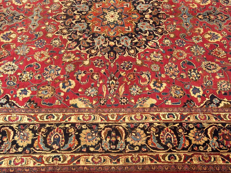 10 x 13 HAND KNOTTED_HANDMADE _SIGNED _High Quality Antique Rug _FINE SOFT WOOL gallery