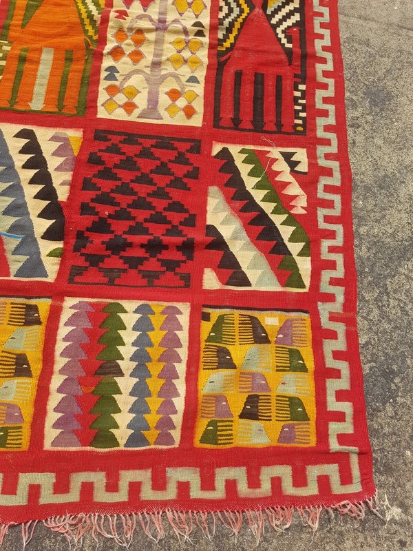 Vintage Traditional Handcrafted Turkish Kilim Rug for Home Décor 277x158 cm gallery