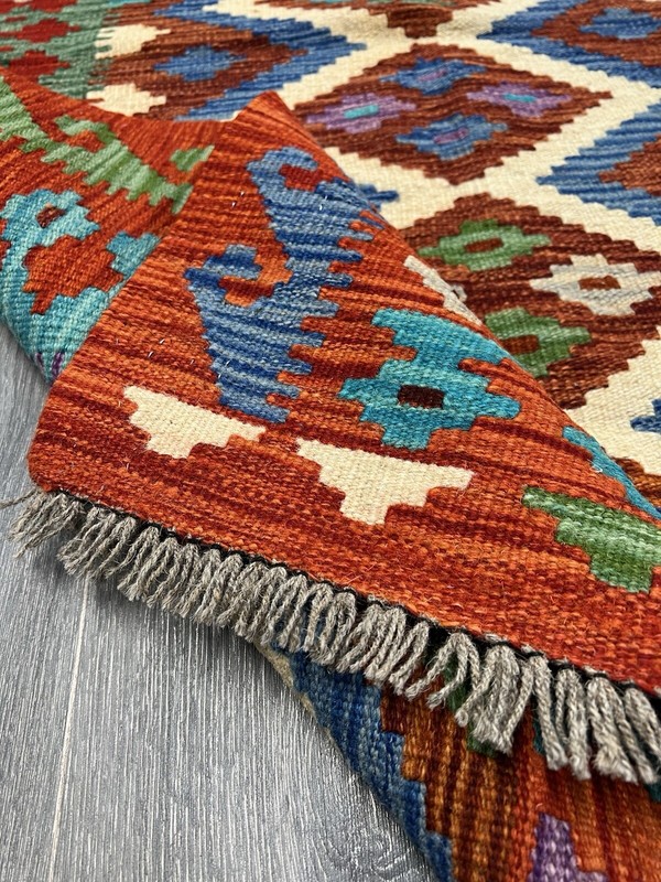 Vintage Kilim Traditional Hand Made Oriental Wool Kilim 5ftx3.2ft 148cmx101cm gallery