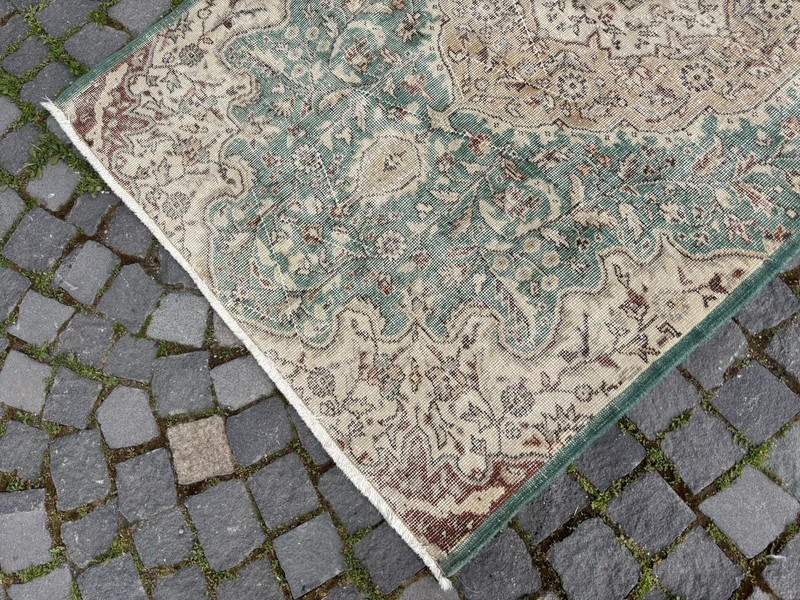 Wool rug, Area rug, Vintage rug, Turkish rug, Bohemian rug 3,9 x 6,8 ft gallery