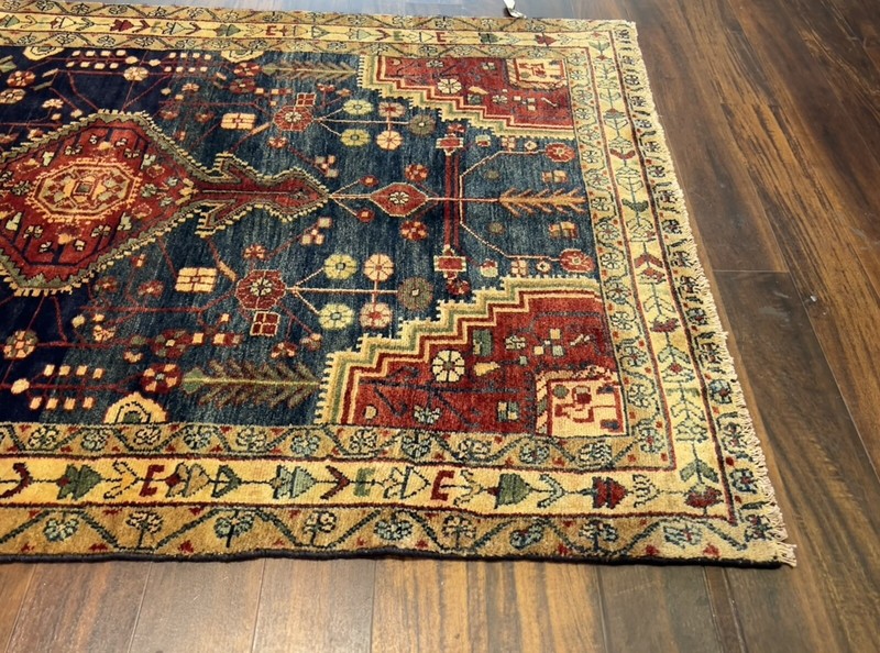 S.Antique Hand Knotted Vintage Village Tribal Geometric Area Rug 4’2”x6’4”,3019 gallery