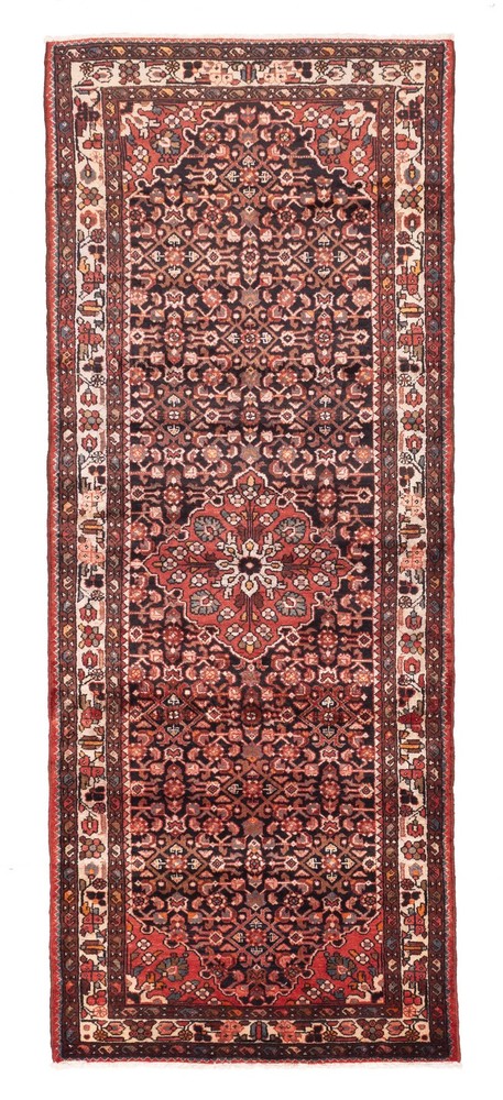 3'8" x 9'2" Vintage Hand-knotted Runner Rug Traditional Oriental Wool Carpet