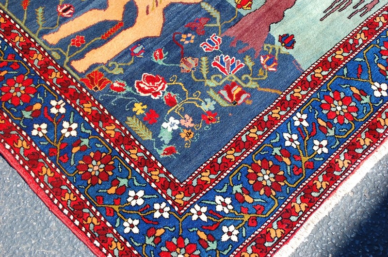 CIRCA 1920s ANTIQUE FINE CAUCASIAN GHARABAGH_KARABAKH RUG 4.10x7.8 HIGH KPSI gallery
