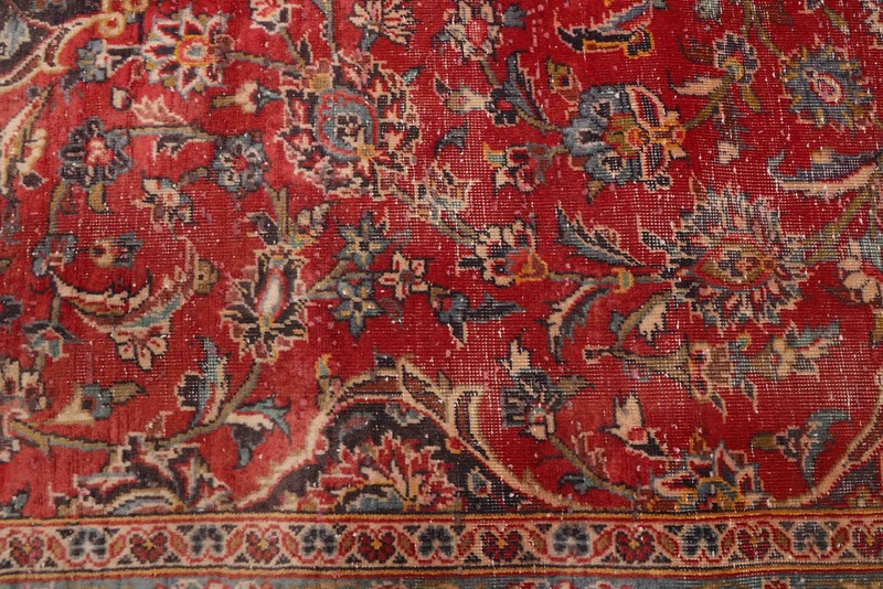 Vintage Hand-Knotted Area Rug 7'9" x 12'8" Traditional Oriental Wool Carpet gallery