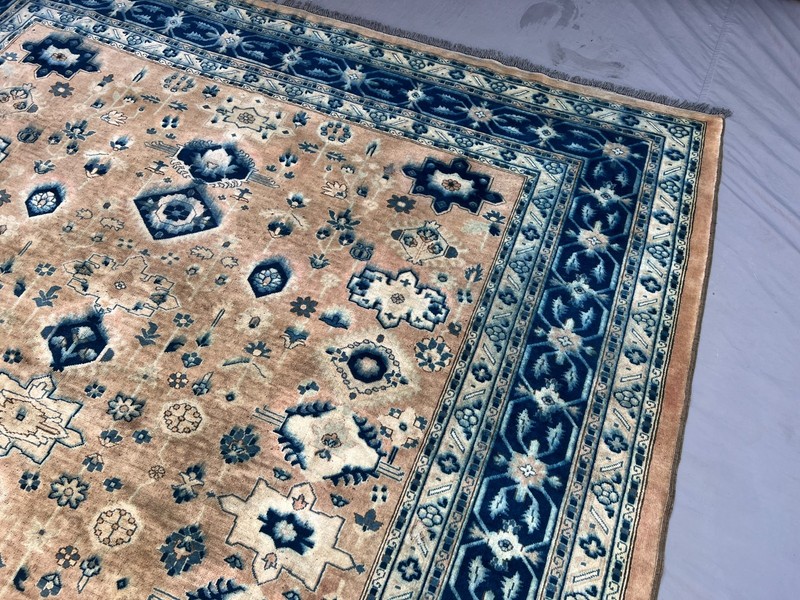 8'3x9'4 ft Caucasian All-Over Geometric Floral Handknotted Wool Vintage Rug gallery