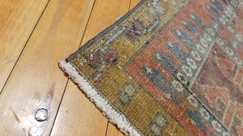Beautiful Vintage 1970-1980's Wool Pile, Natural Dye Nigde Rug 1’4”x 2’7” gallery