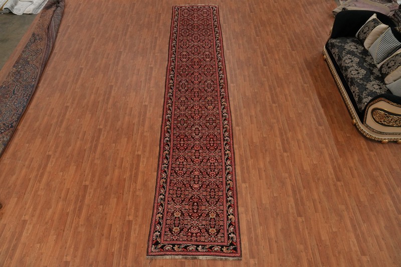 Antique Karabagh Vegetable Dye 19 ft Long Runner Wool Hand-made Rug 4x19 Carpet gallery