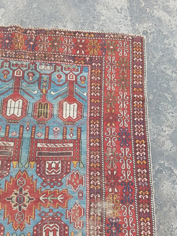 Vintage Hand Made Traditional Rug Oriental Wool Multicolor Carpet 177x128 cm gallery