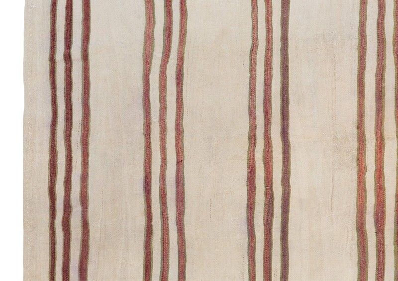 Striped Kilim Rug, Minimalist Turkish Kilim, 4'9" x 7'10", gallery