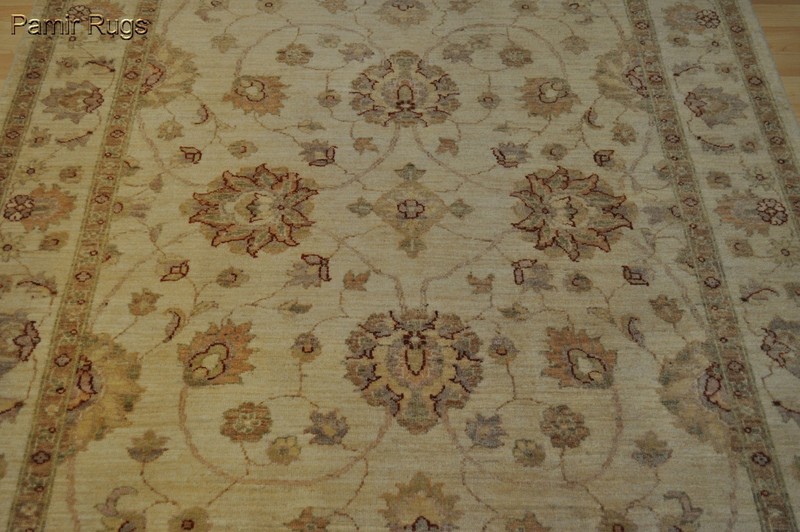 5x6 ft. Top quality handmade vegetable dye Chobi beige CREAM color rug gallery