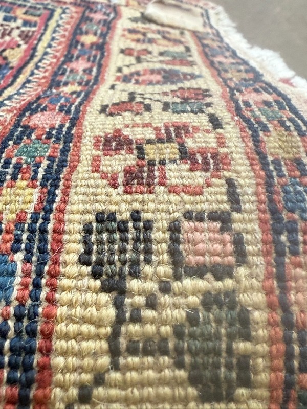 Antique Sarouk Rug Hand Knotted Wool mat red prayer victorian gallery