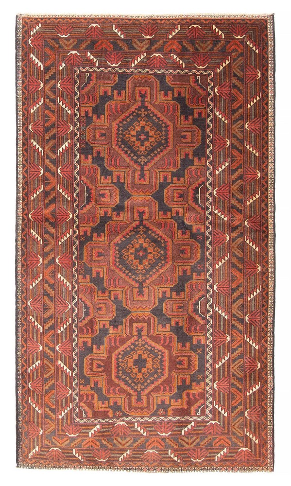 Vintage Traditional Hand-Knotted Area Rug 3'8" x 6'9" Oriental Wool Carpet