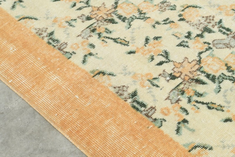 7x10 Turkish Wool Area Rug Hand-Knotted Large Vintage Oushak Carpet Rugs,663 gallery