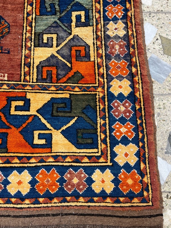 7.5 X 5 COLLECTORS' ITEM Antique Super Fine Quality Natural Vegetable Dye Kazak gallery