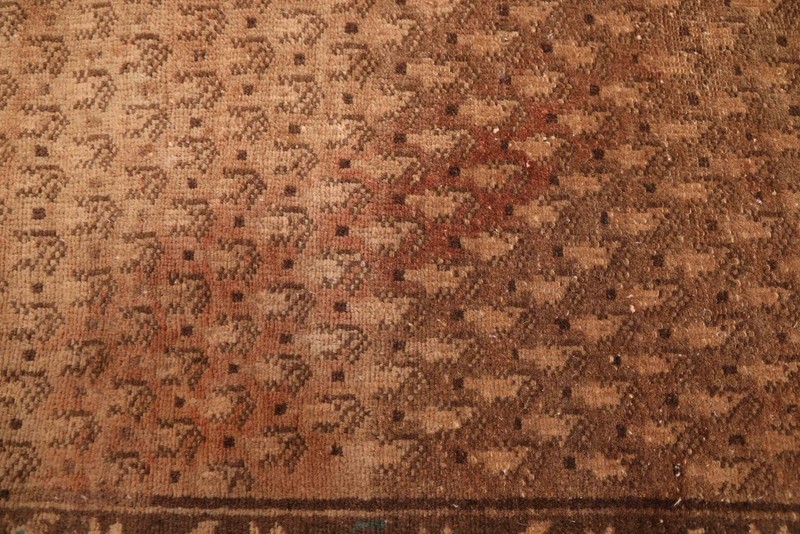 Vintage Hand-knotted Runner Rug 3'4" x 13'4" Traditional Oriental Wool Carpet gallery