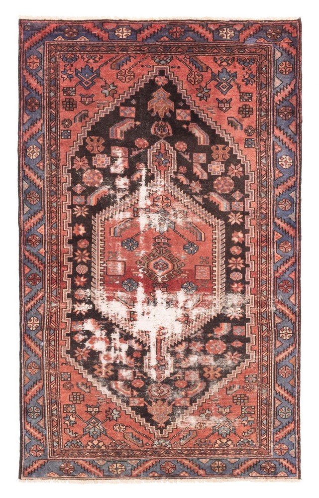 Traditional Vintage Hand-Knotted Area Rug 3'9" x 6'4" Oriental Wool Carpet