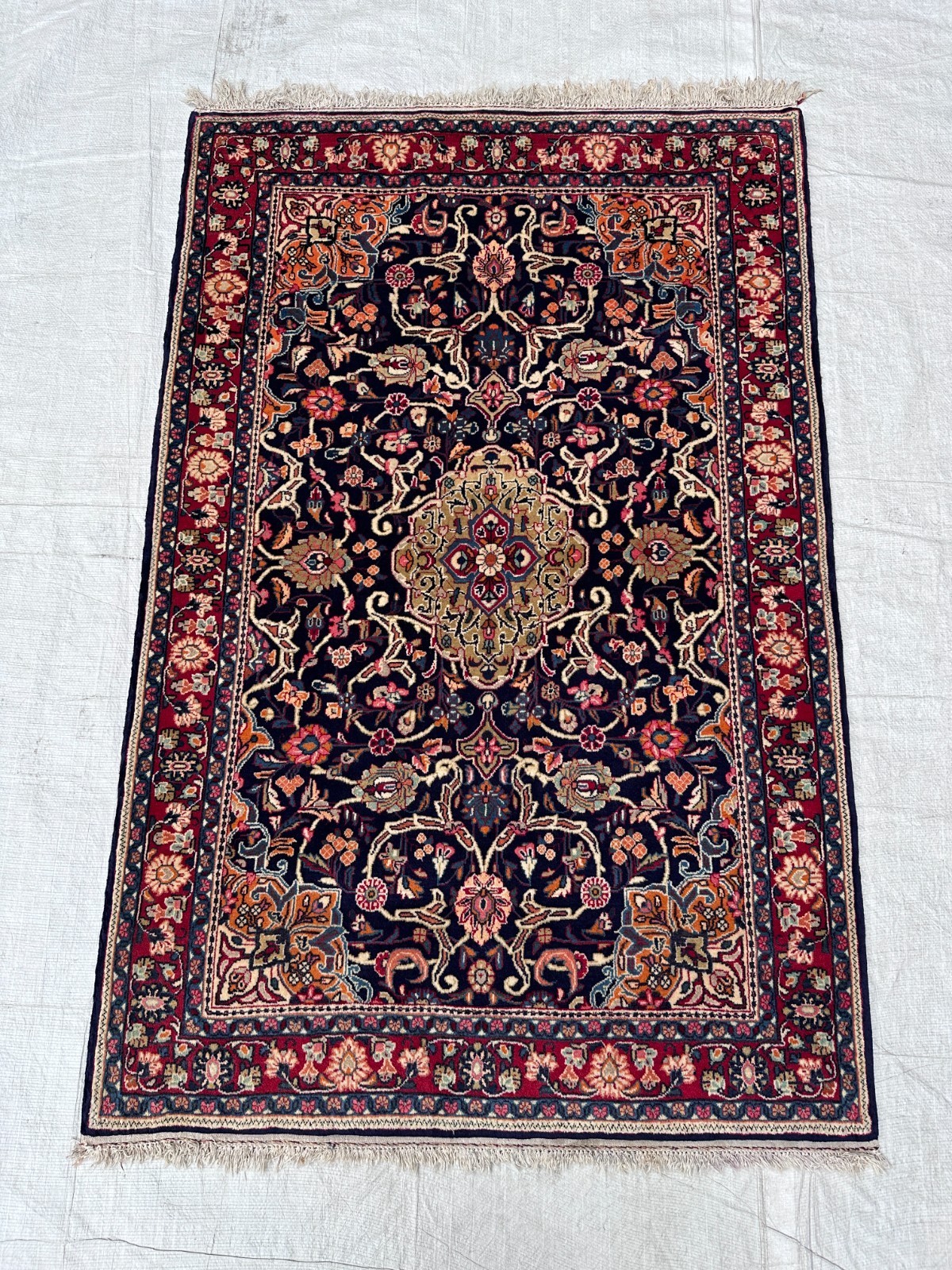 COLLECTORS' ITEM Stunning Super Fine Quality Vintage Keshani Oriental Floral Rug gallery