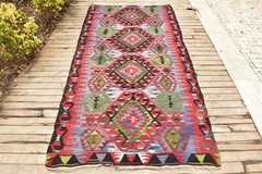 Turkish Kilim 4×6 Handwoven Oushak Eshme Kilim 140x185cm Oriental Natural Rug