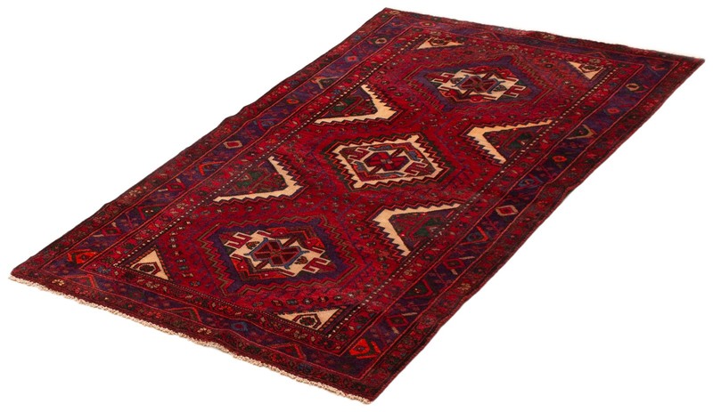Vintage 4'1" x 6'10" Traditional Hand Knotted Vegetable Dye Wool Area Rug gallery