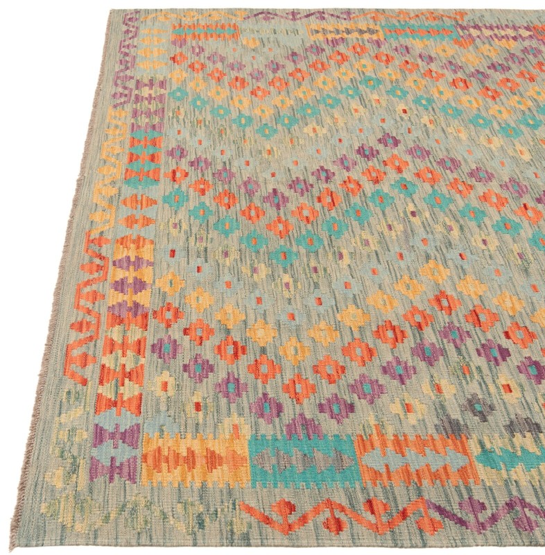 Kelim Afghan 202 X 194 Cm Handwoven Oriental Carpet Rug gallery