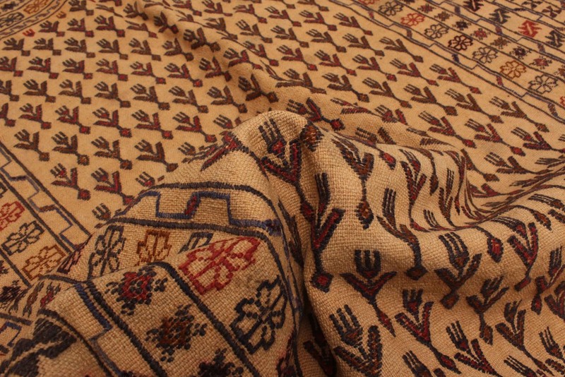 Vintage Hand Woven Area Rug 4'4" x 5'11" Traditional Wool Oriental Carpet gallery