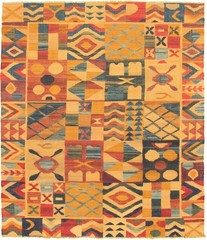 Vintage Hand Woven Area Rug 8’6″ x 9’10” Traditional Wool Oriental Carpet