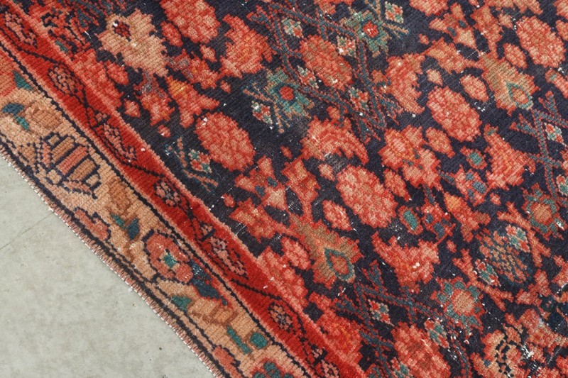 3x9 Turkish Antique Runner Rug Anatolian Hand-Knotted Vintage Oushak Carpet,105 gallery