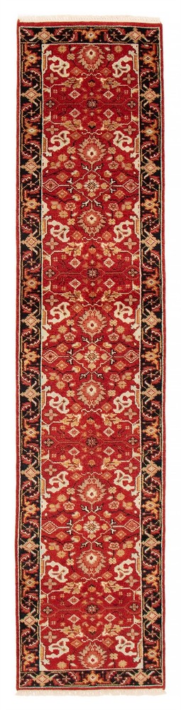 Vintage Hand-knotted Runner Rug 2'6" x 11'11" Traditional Oriental Wool Carpet