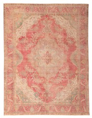 Vintage Traditional Hand-Knotted Area Rug 9’5″ x 12’7″ Oriental Wool Carpet