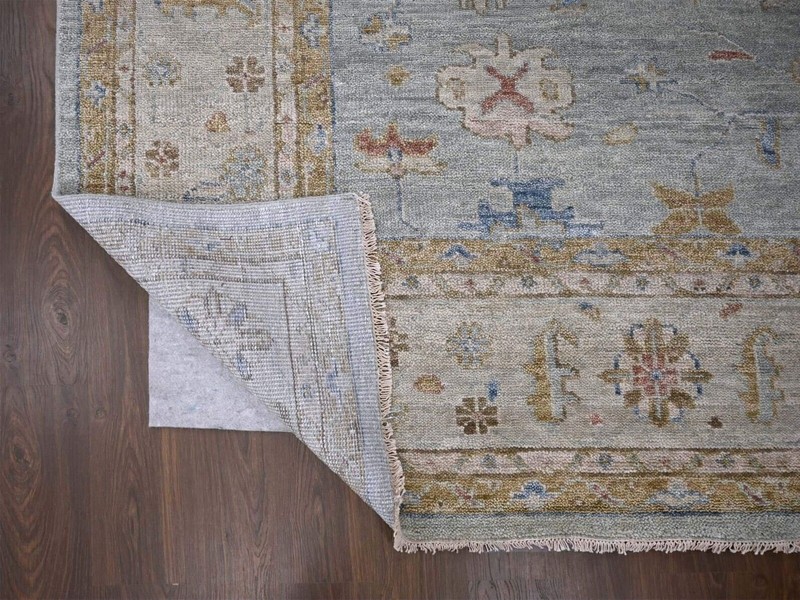 12'x 17'9" Space Gray, Hand Knotted Oushak Design, Soft Wool, Oversized Rug gallery