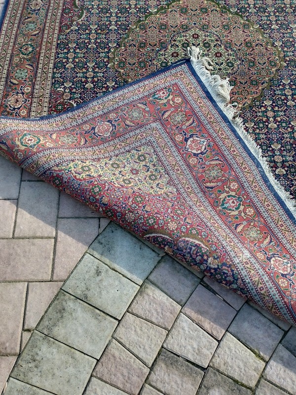 Handmade 1930s tabariz Carpet, Multiple Colors, Good Pile. 6ft.½x9ft. 3½ In. gallery