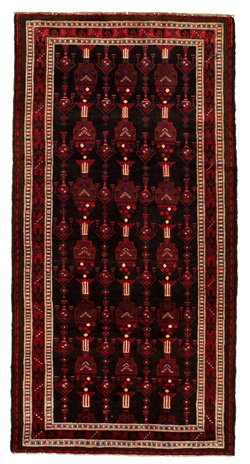 Vintage 4'7" x 9'10" Traditional Hand Knotted Vegetable Dye Wool Area Rug gallery