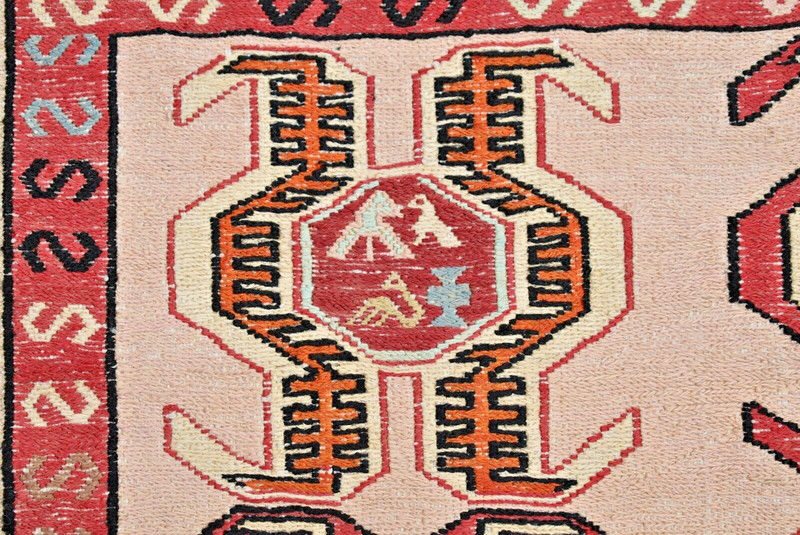 Caucasian Silk Rug 39'' x 57'' Caucasian Silk Sumac Kilim Fine Quality Area Rug gallery