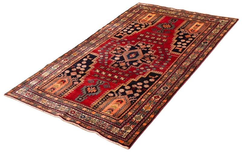 Vintage Traditional Hand-Knotted Area Rug 4'9" x 8'3" Oriental Wool Carpet gallery