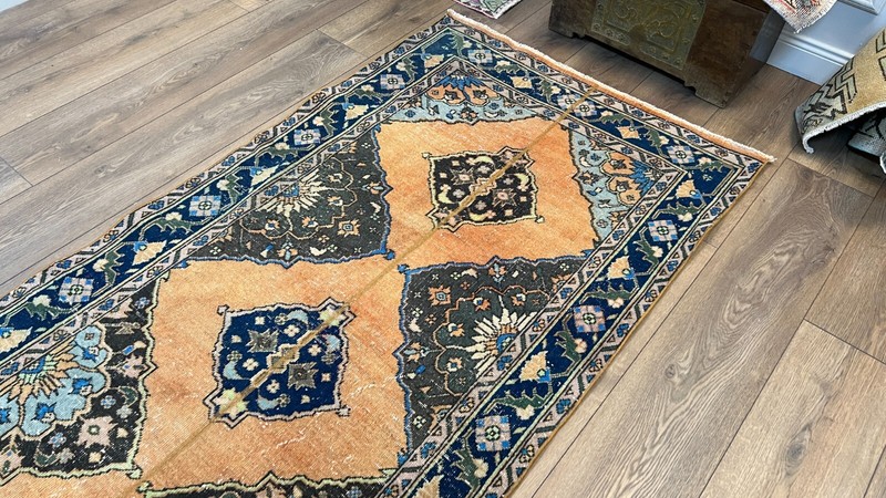 Hallway Rug, 3.8 x 12.8 ft, Floor Rug, Woven Wool Rug, Runner Rug, Aztec Carpet gallery