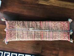 Vtg Mid Century Modern/ Hollywood Regency Moroccan Wool Large Textured Pillow
