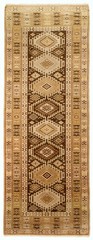 4X10 Antique Caucasian Shirvan Runner Rare Geometric Rug 99cm x 287cm C.1930
