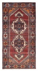 Vintage 4’10” x 9’9″ Traditional Hand Knotted Vegetable Dye Wool Area Rug