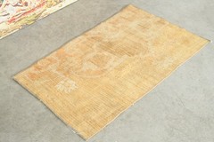 2×3 Turkish Door Mat Rug Hand-Knotted Mini Carpet Vintage Small Rug Boho,596