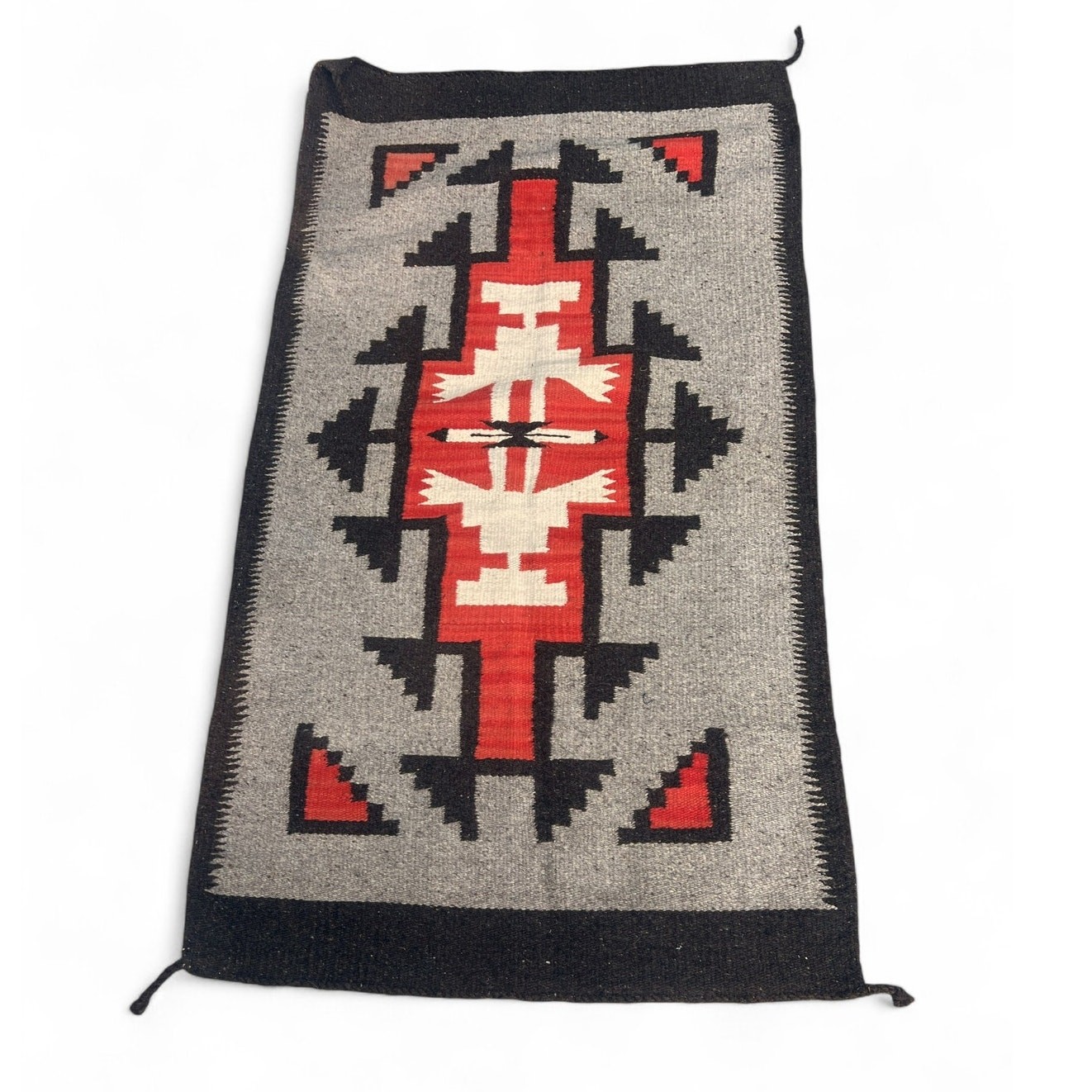 Vintage Native Indian handwoven rug runner KILM Wool Ganado Throw Tapastry gallery
