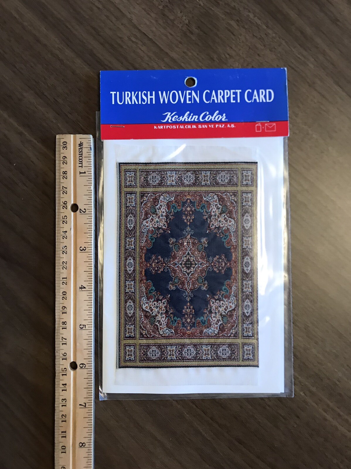 Turkish EUROPEAN Anatolia Miniature Woven Carpet Card Handy Craft Keskin Color gallery