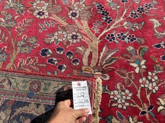 8×11 ANTIQUE ORIENTAL RUG TREE OF LIFE red hand-woven VINTAGE handmade 8×10 9×12