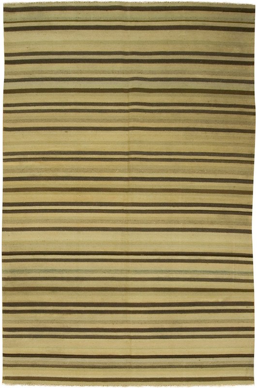 Vintage Turkish Hand Woven Kilim Area Rug 4′9″ × 9′9″ e22362 gallery